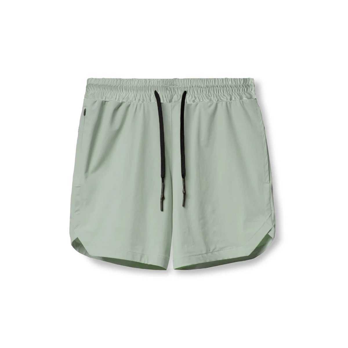 2024 New Mens Shorts Single-Layer Woven Quick Dry Solid Color Running Fitness Sports Casual American Fifth Pants ComfortableT250304