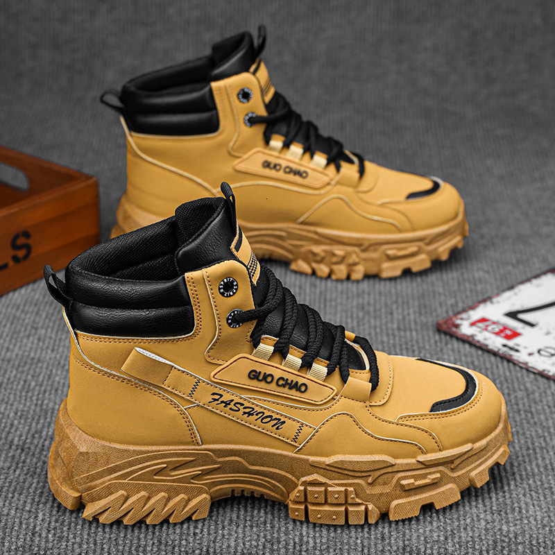 2025S New Original Designer Fashionable High Top Martin Boots Four Seasons Men s Versatile Multi Functional Outdoor Sports And Leisure Shoes Black Bro