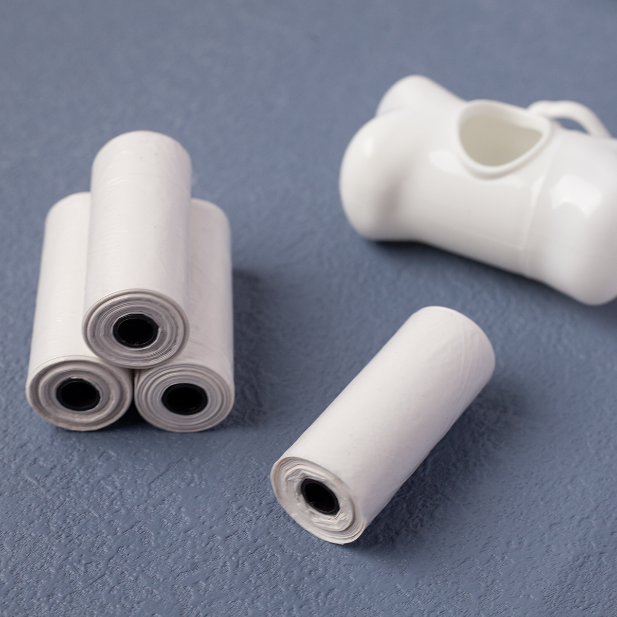 Pet Waste White Bag Dispenser for Dog Waste Bag Holder Plastic Garbage Bag Dispenser Carrier Case bone Pet Dog Waste Poop Bags