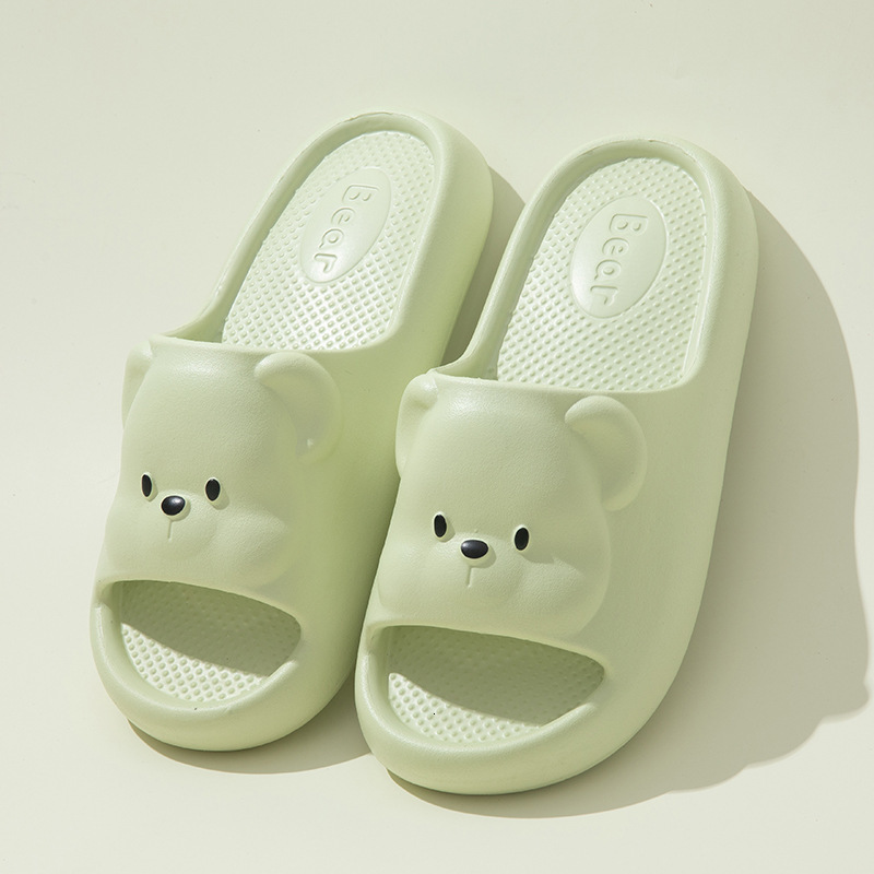 Children's Shoes Home Parent Child Cool Slippers Summer Cartoon Little Bear Female and Boy slip Non odorous Indoor EVA designer sandals