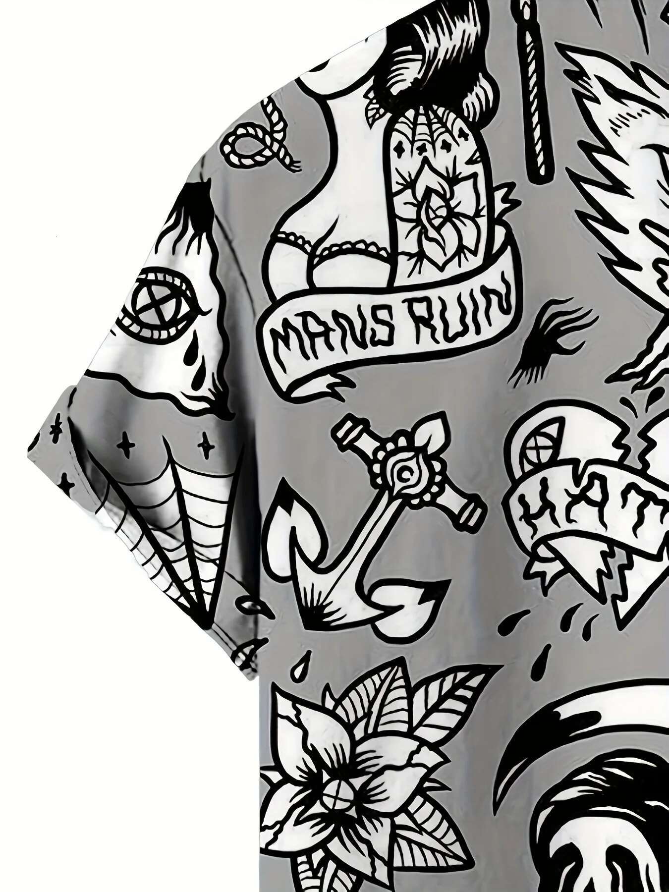 2025 New Men's Personalized 3D Printed Casual Designer Shirt Hawaii Shirt Retro Fashion Street Shirt Men's Street Button Short Sleeve Collar