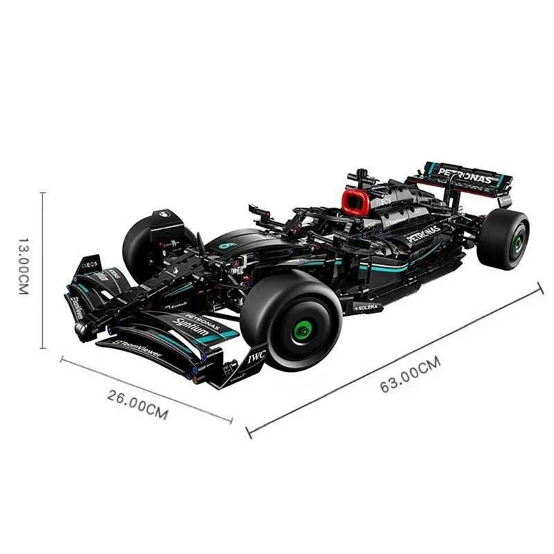 Technical Black Formula City Speed Racing Car Building Blocks Bricks Famous Sports Vehicle Model Boy Assembly Toy for Kid GiftsT250304