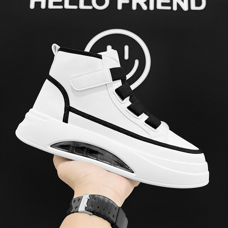 Thick Soled Men's Shoes 2024 Autumn New Designer Shoe Board With Increased Air Cushion Inside Youthful And Breathable Casual High Top Shoes For M