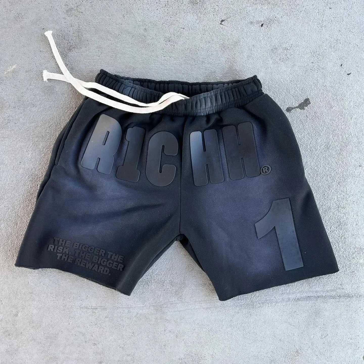 American New Letter Printed Solid Color Cotton All-match Shorts Casual Street Sports Shorts Summer Commuter Couple Shorts TrendT250304
