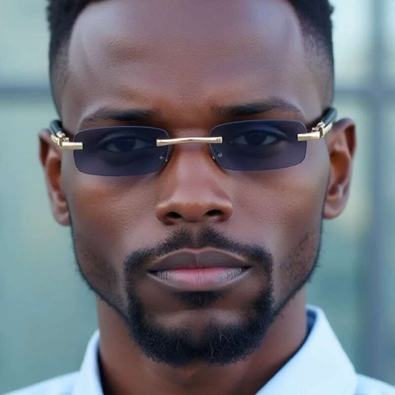 2025 Rimless For Men Vintage Fashion Sunglasses Outdoor Oculos Dropshipping Trending Glasses New Square Lentes Gafas