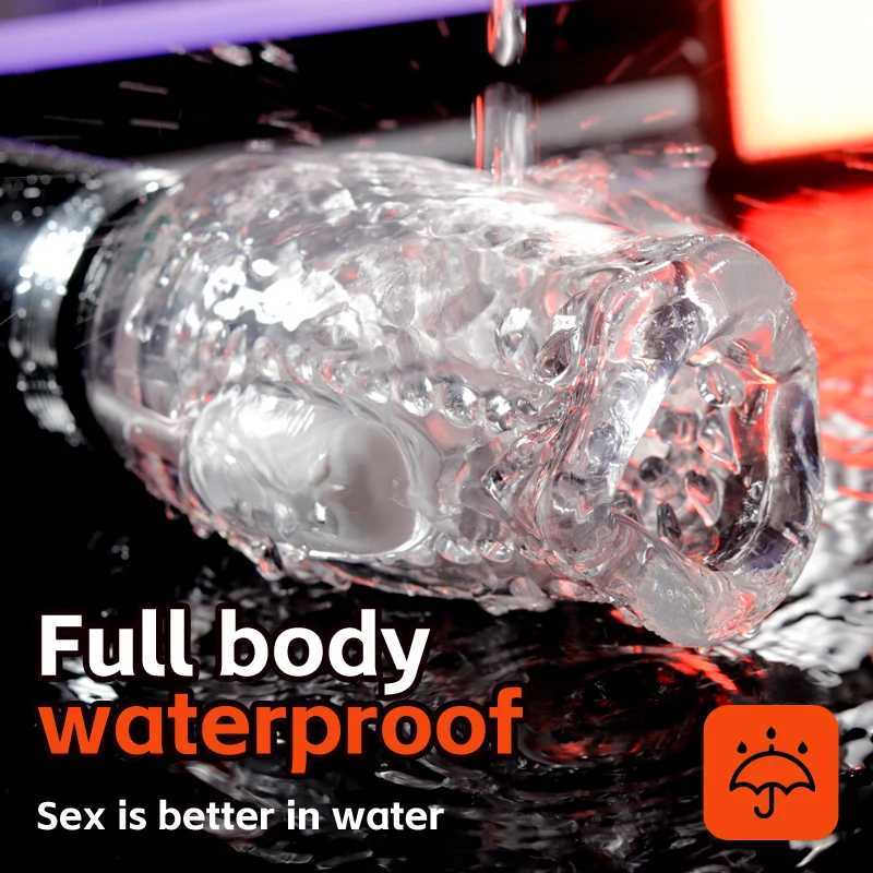Automatic Male Masturbator 5 Pushing Rotating Oral Sex Pocket Pussy Sex Toys for Men Goods for Adults Automatic Mastubator M250304