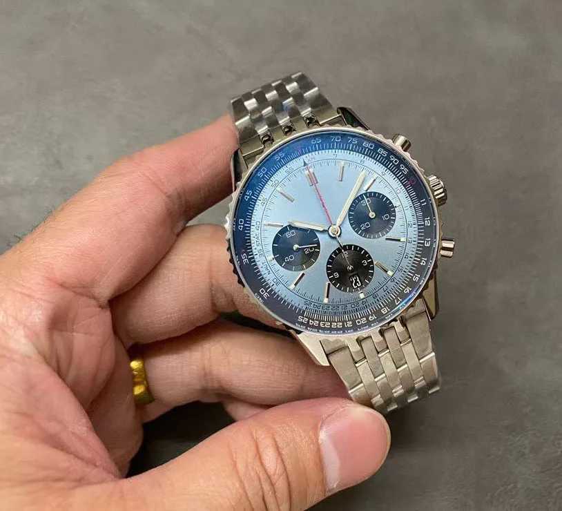 Multifunctional Chronogrh Mens es Quartz Movement Wrist Calendar Fashion Business Casual Man Light LuxuryXJ250304