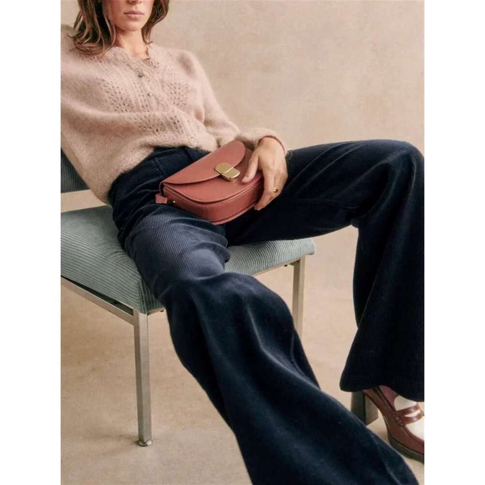 Wide Leg Corduroy Pants Women High Waist Double Pockets Vintage Long Trousers For Female 2025 Spring