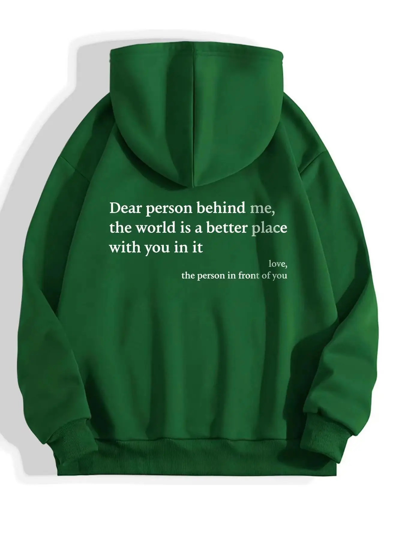 2024 Autumn Y2k Pullover Hoodie Womens Printed Letter Dear Person Behind Me Oversized Aesthetic Sportswear Top Women 250304