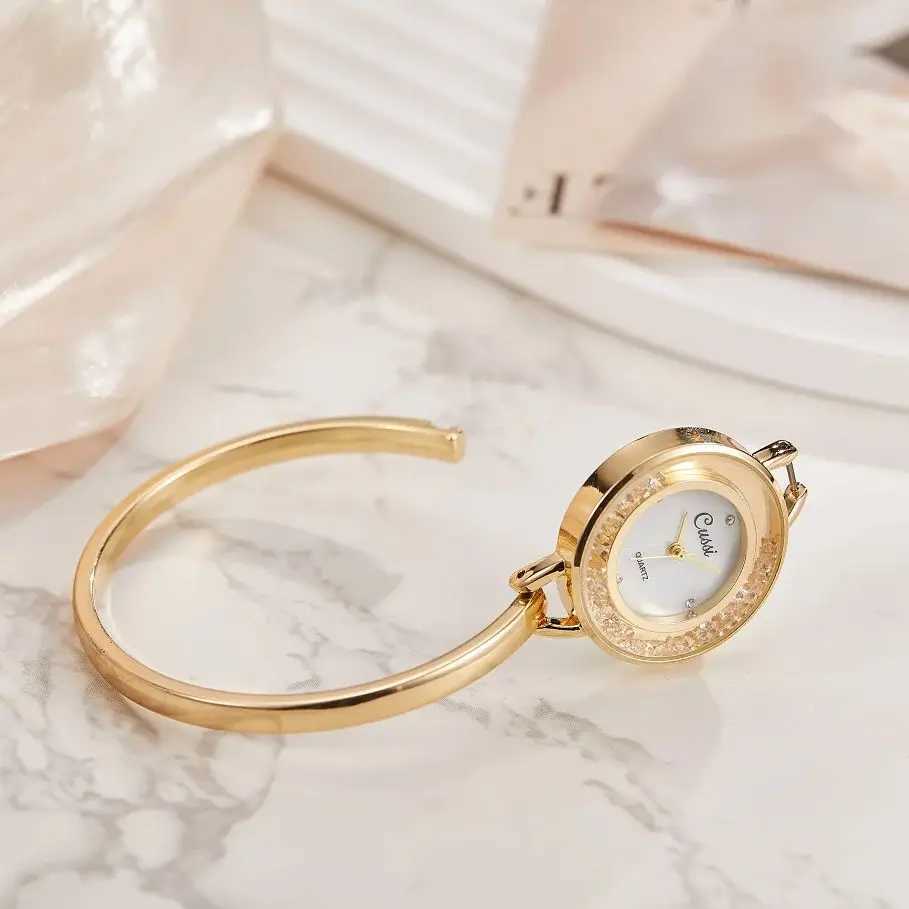 Fashion Womens es Luxury Crystal Bracelet Quartz Wrist Classic Casual Ladies Suitable For Daily Life Party GiftXJ250304