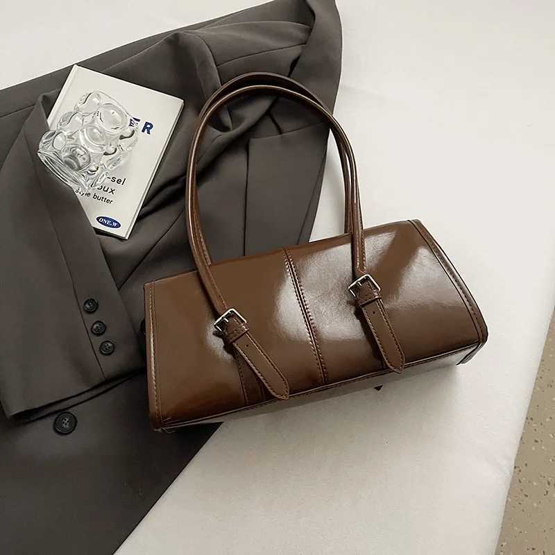 2024 hot selling wine red shoulder bag womens waterproof belt buckle design handbag French brand underwear handbag Z250303