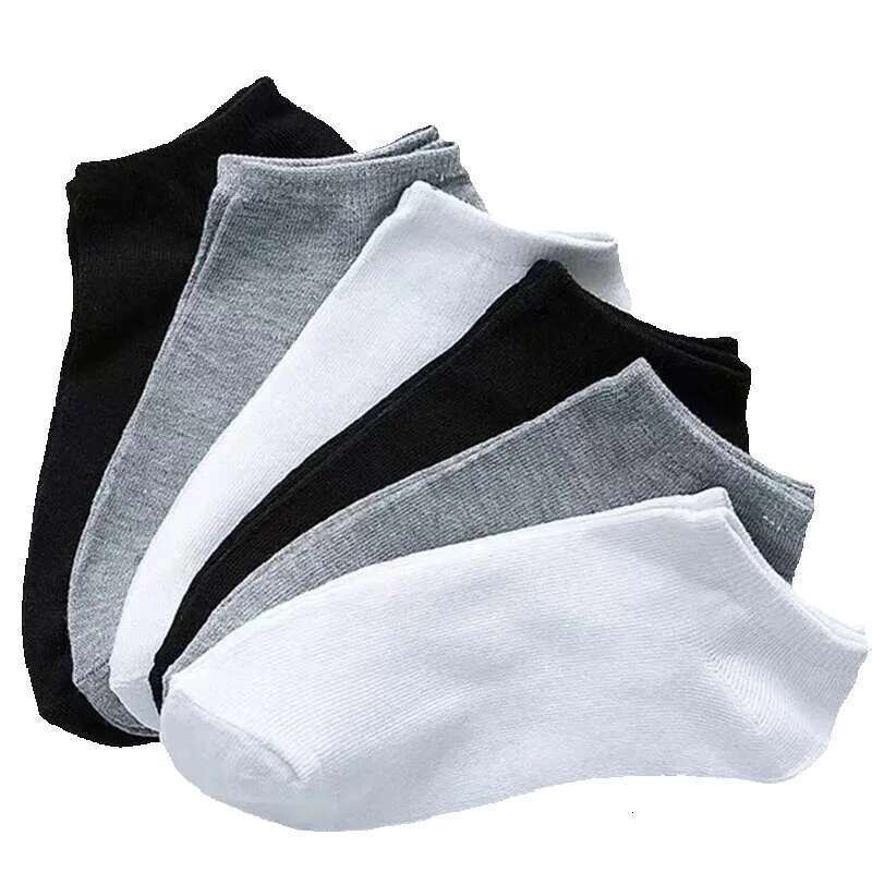White Breathable Boat Socks: 020 Pairs Non-Slip No-Show Ankle Socks For Women And Men