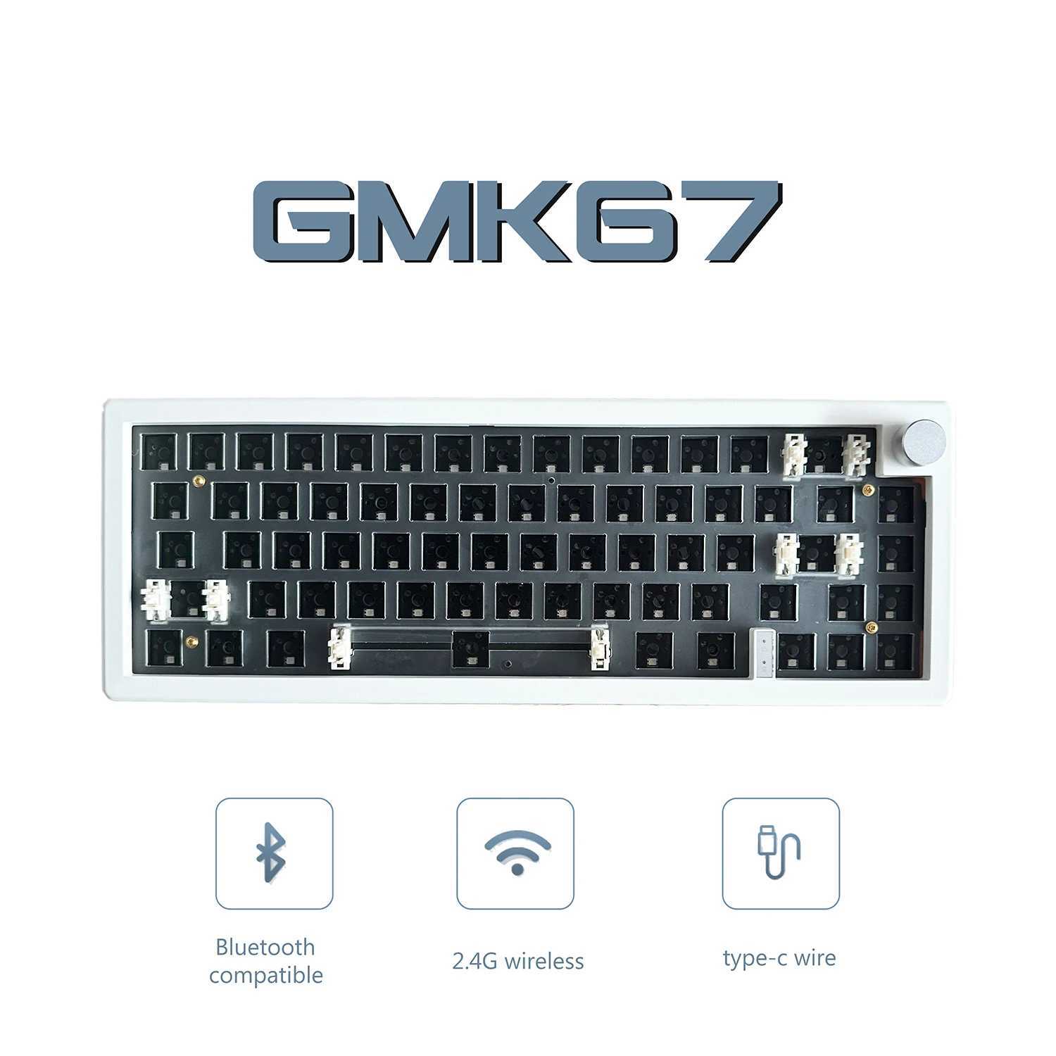GMK67 Mechanical Keyboard Kit 5.0/2.4G Wireless/Wired Pad Installation Game Keyboard Custom Keyboard Kit Z250304