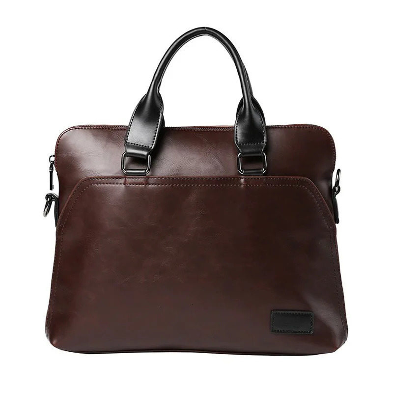 Vintage Mens Business Briefcase High Quality Leather Handbags Casual Travel 14 Laptop Bags Male Shoulder 250228