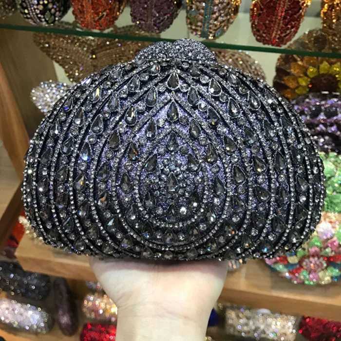 New Design Ladies black/pink/red Evening Bag Women Sequined Beaded Wedding Party wallet High Quality Clutch purse With Chain Z250303