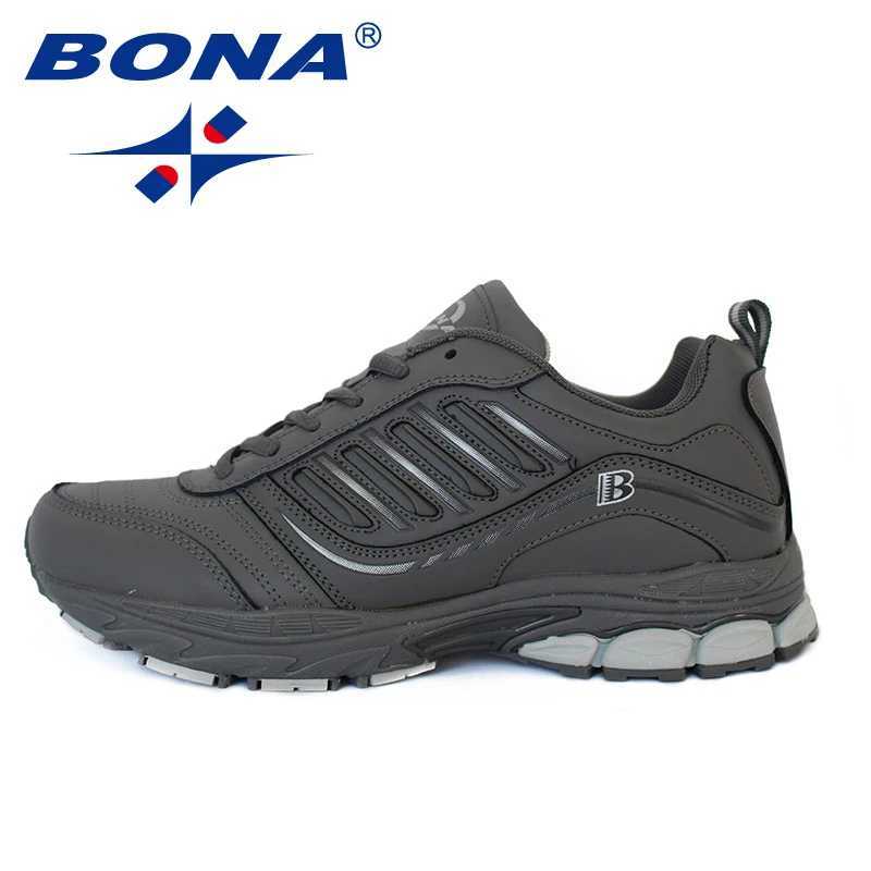 BONA New Most Popular Style Men Running Shoes Outdoor Walking Sneakers Comfortable Athletic Shoes Men For Sport Free Shipping Z250225