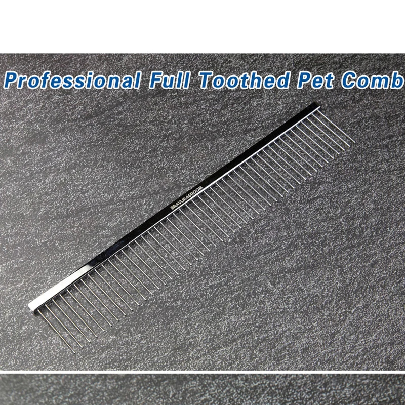 BAVURA Stainless Steel Pet Dematting Comb Grooming Tool for Dogs And Cats Removes Loose Undercoat Mats And Tangles