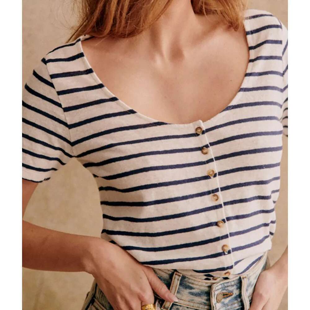 Yi Solid Graphic Print Women T-Shirt Summer Short Sleeve Button Lady Cardigan Classic Casual Vintage Femme Top 2025