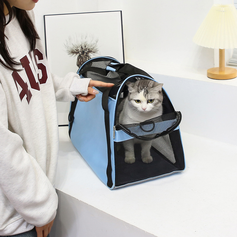 Cat Bag Soft Side Carrying Portable Mini Dog Carrier Bag Outgoing Travel Breathable Pets Handbag Transport Bag