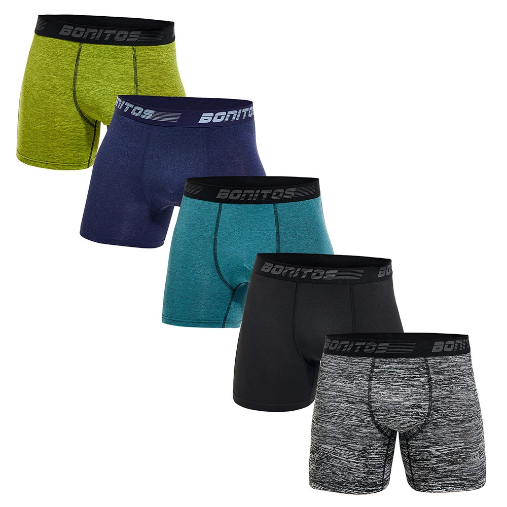 5pcs Pack 2025 Men Panties Polyester Underwear Male Boxer And Underpants For Homme Lot Set Sexy Shorts Gift Slip 250303