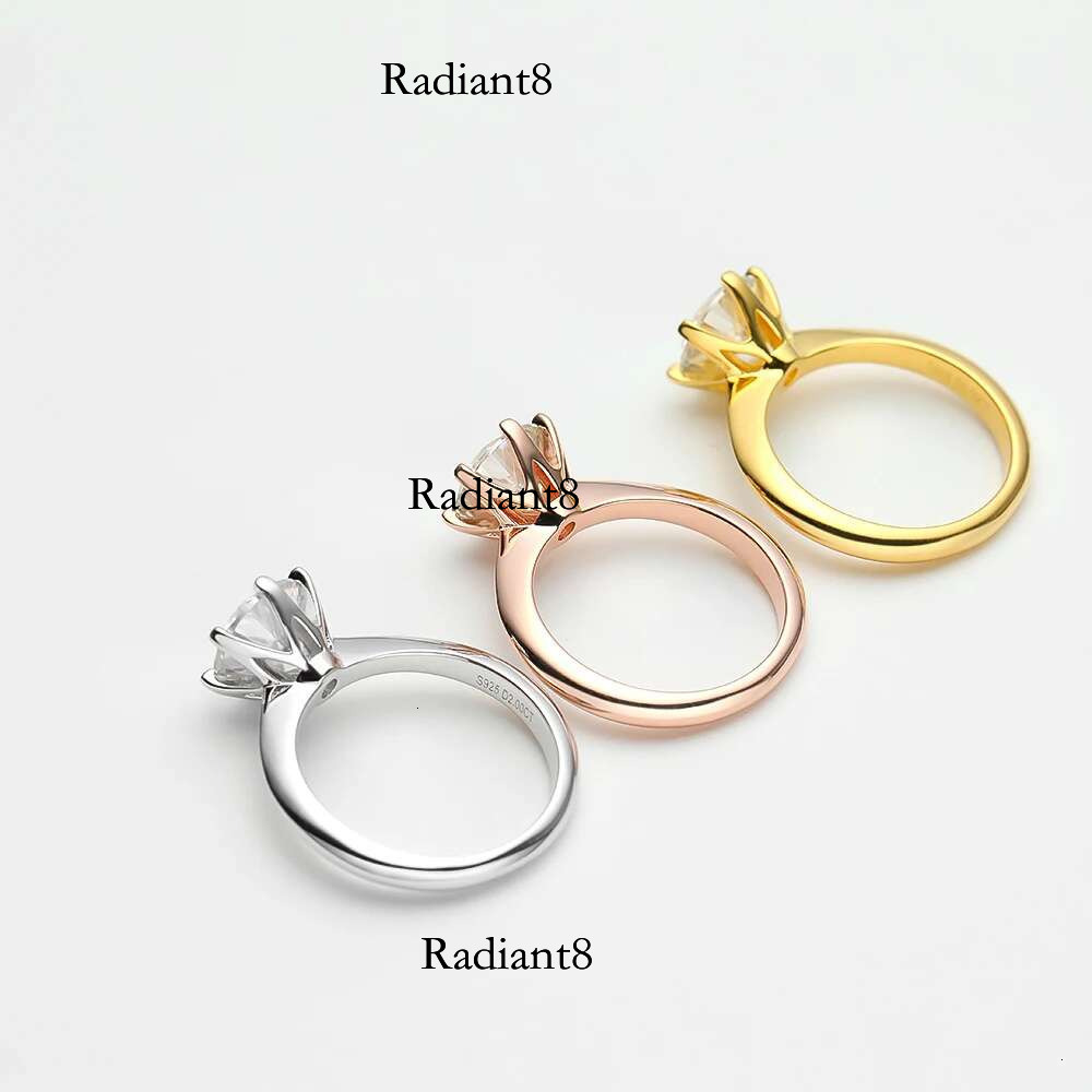 Serenity 1-5ct D Color Moissanite for Women Wedding Bridal Original S Sier Lab Dia Rings Anniversary Gift