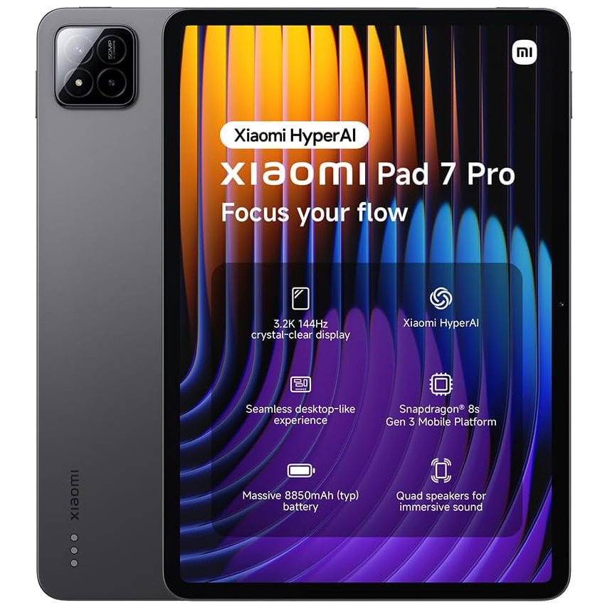 Global Version Xiaomi Pad 7 Pro Tablet with 8GB+256GB,11.2"3.2K Crystal-Clear Display,8850mAh (typ) Battery 67W HyperCharge,SnapdragonoR 8s Gen 3