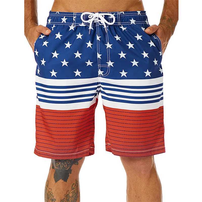 Stripe Graphic Board Shorts 3D Printed y2k Casual Beach Shorts Swimsuit homme 2023 Summer Hawaii Surfing Short Pants Swim TrunksT250304
