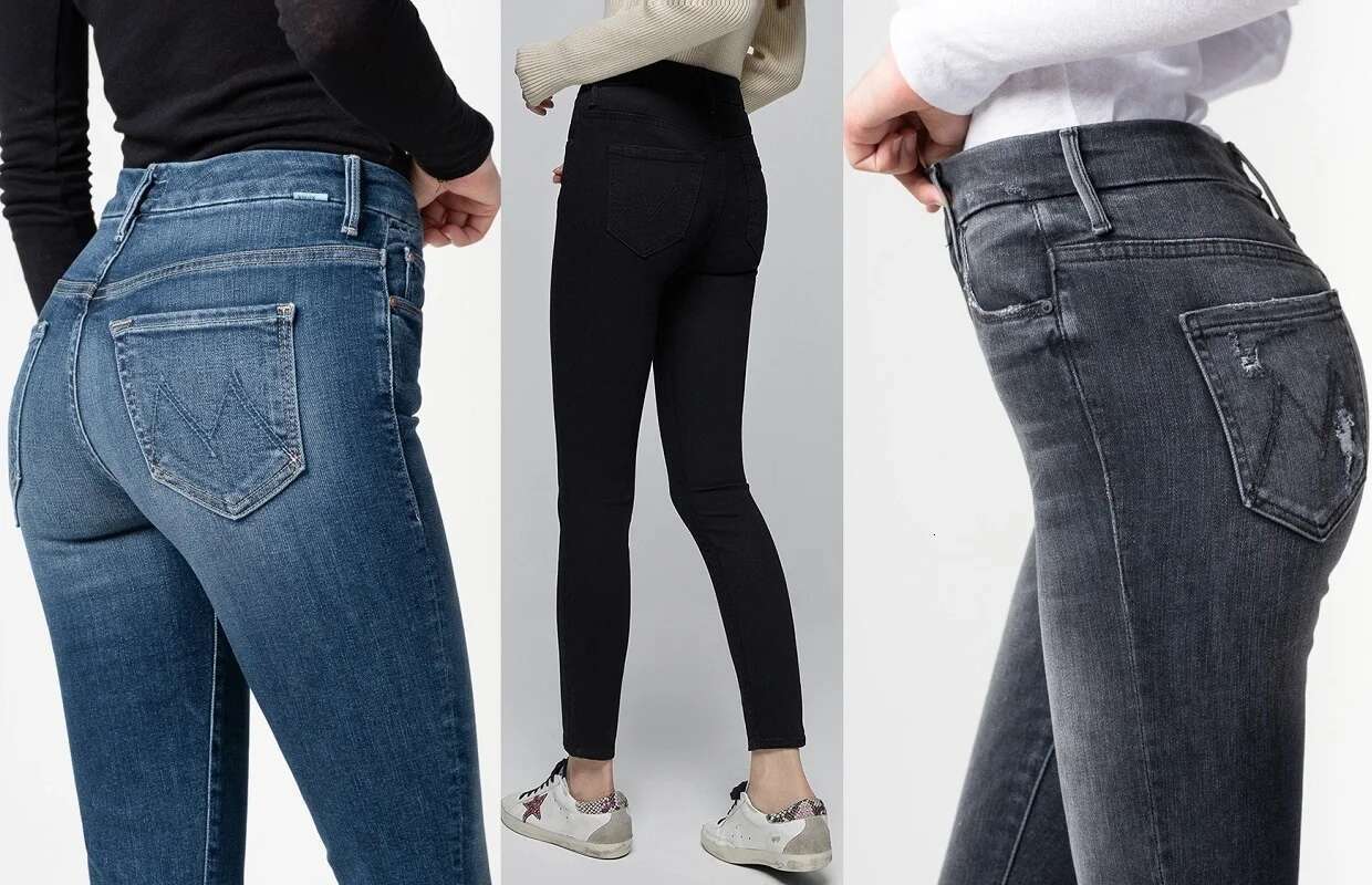 Women High Waisted Elastic Slim Fit Fashion Casual Ankle-Length Stretch Denim Jeans Streetwear