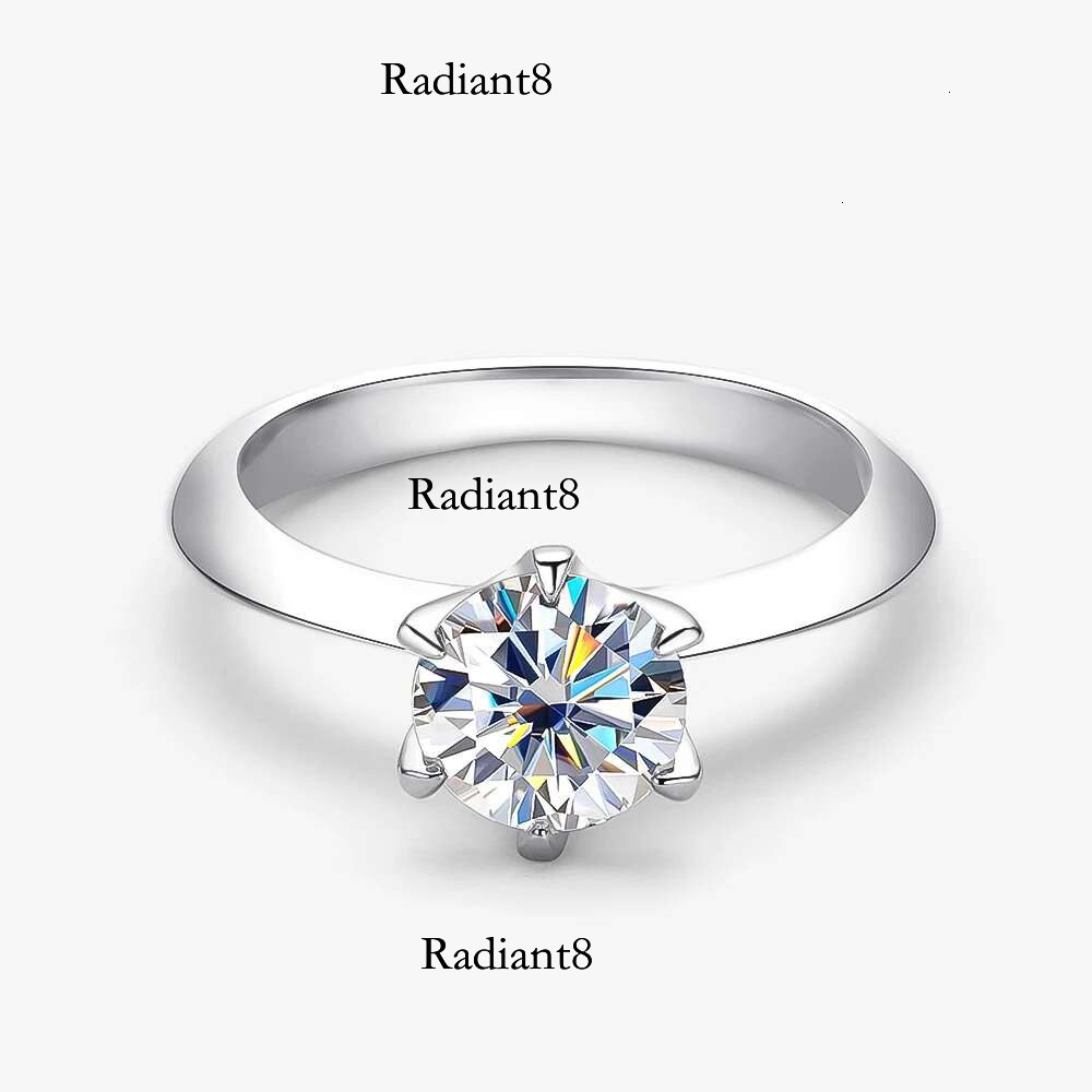 Serenity 1-5ct D Color Moissanite for Women Wedding Bridal Original S Sier Lab Dia Rings Anniversary Gift