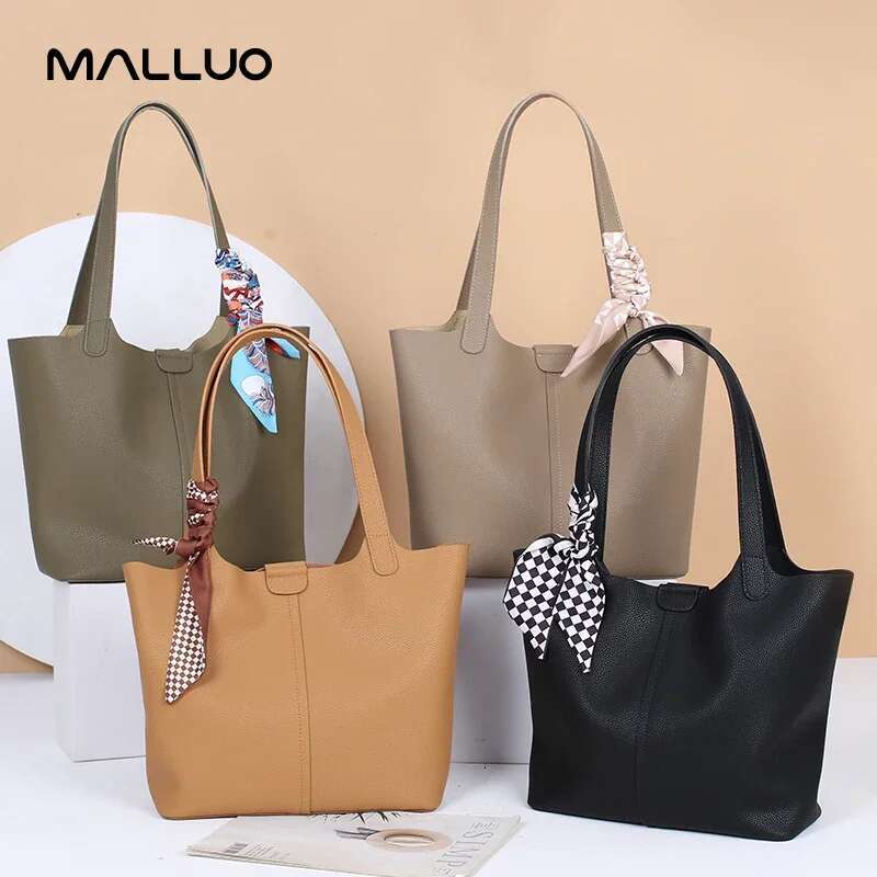 Genuine Leather Designer Large Capacity Fashionable Casual Shoulder Bag Commuting Work Handbag For Women Office