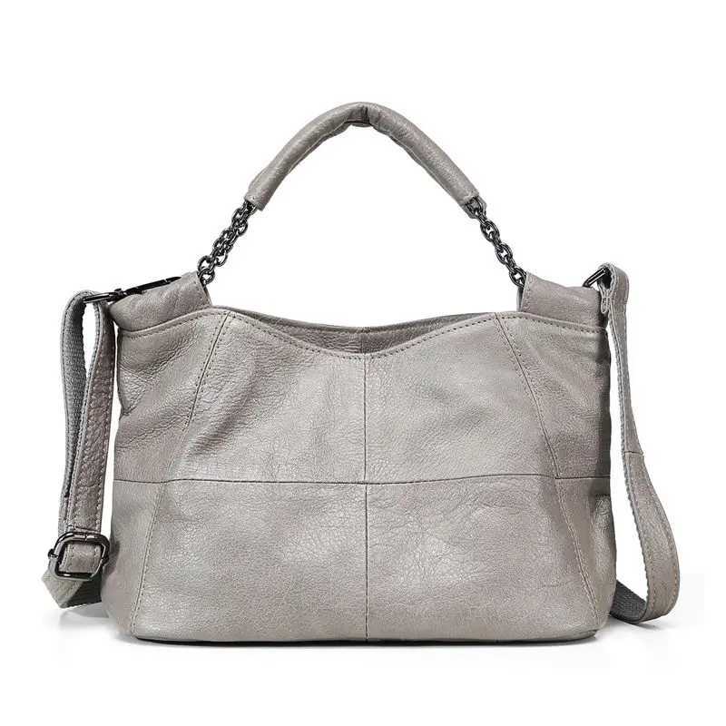 Nesitu New Red Grey White Black Yellow Genuine Leather Womens Handbag Womens Shoulder Messenger Bag Womens Handbag Z250303