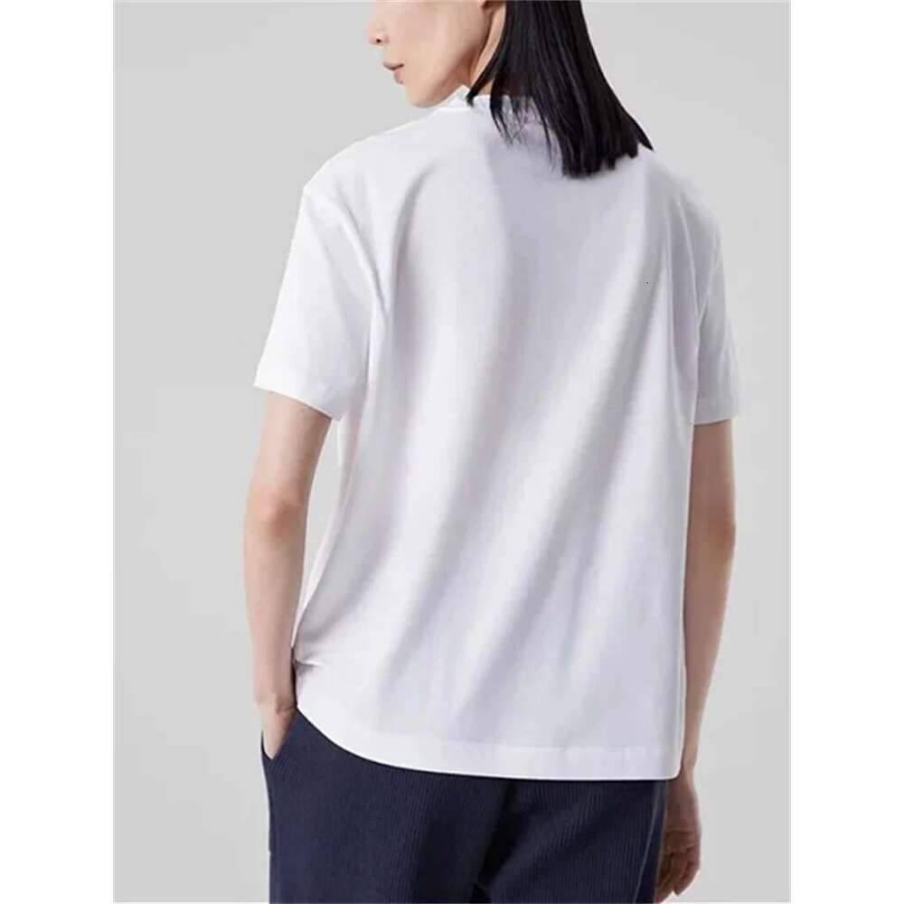 Women's T-Shirt Beaded Pocket Short Sleeve Female Fashion Versatile Tshirt Round Neck Top 2025 Summer