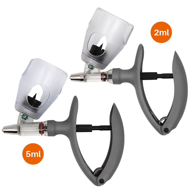 2ml /5ml Automatic Veterinary Continuous Syringe Animal Injection Adjustable Vaccine Injection for livestock Pig Cattle Sheep