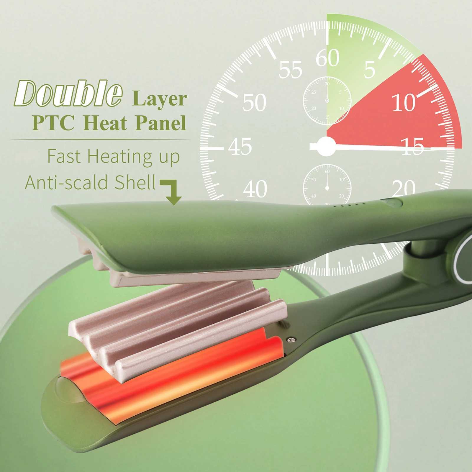 Curling Irons Hair Curling Iron Hair Curler Wand Professional Curly Ceramic Electric Salon Styling Tool Crimping Iron z250304
