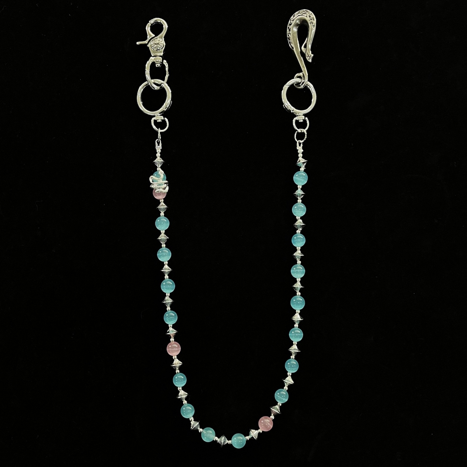 Vibe style niche metal volcanic stone waist ornament with high-end texture design unique creative accessories pants chain241115