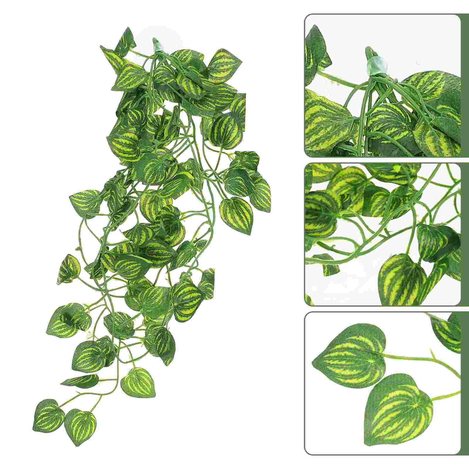 Landscaping Plants Gecko Tank Artificial Leaves Decor Terrarium Accessory Container Landscape Vine