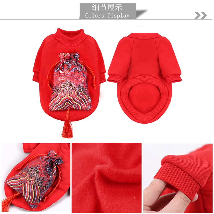 Holiday Promotion! Christmas - themed Plush Two - legged Snowflake - pattern Sweaters with Ribbons for Dogs and Cats. Great for Winter