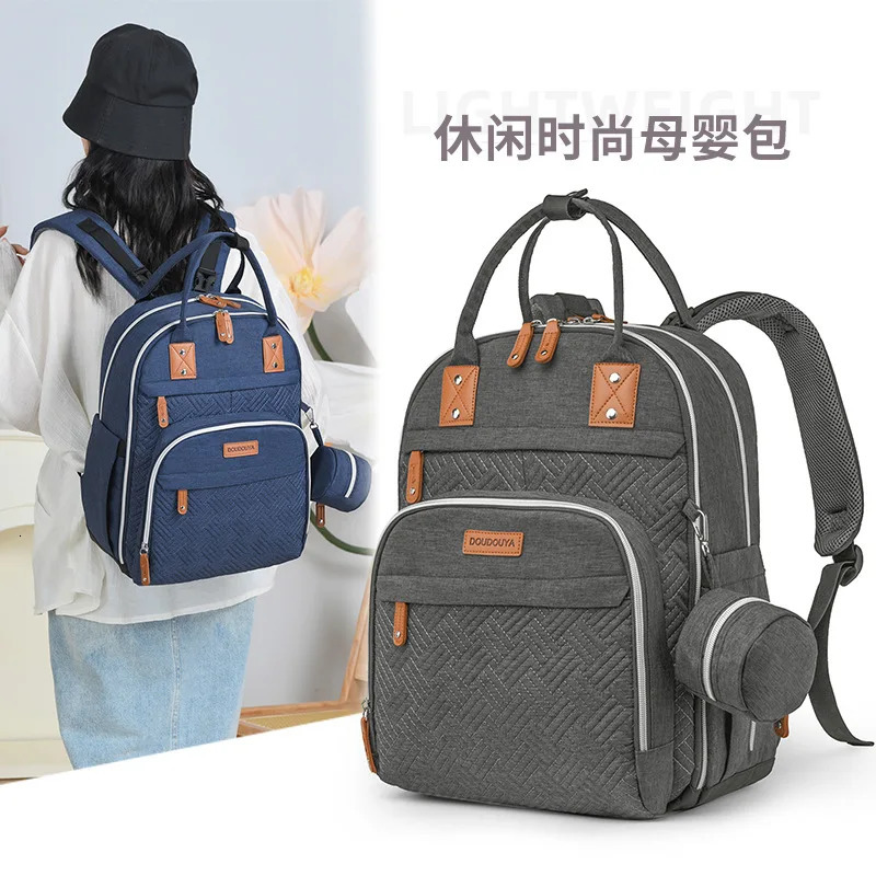 Mommy Bag seller Oxford Cloth Embroidered Multi-Functional Baby Bag Multi-Pocket Large Size Fashion Mom Bag 250304
