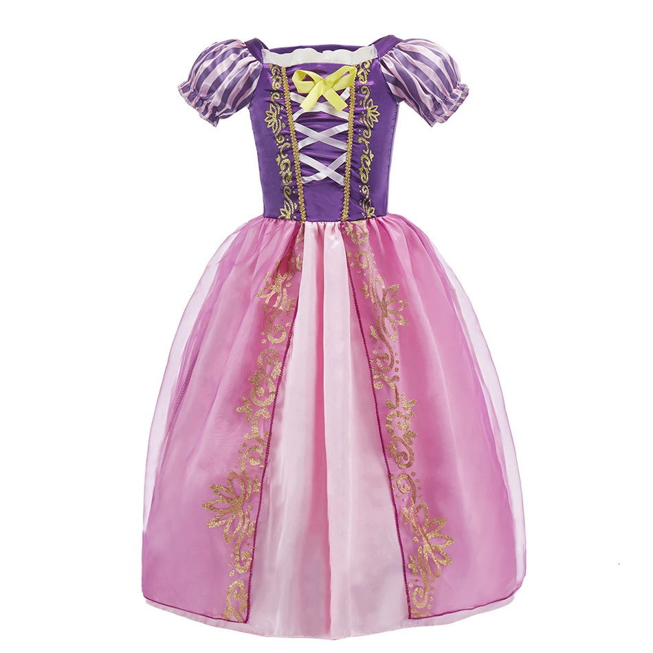 Little Girls Rapunzel Bell Dress Up Kids Princess Pageant Dresses Christmas Cosplay Birthday 250303