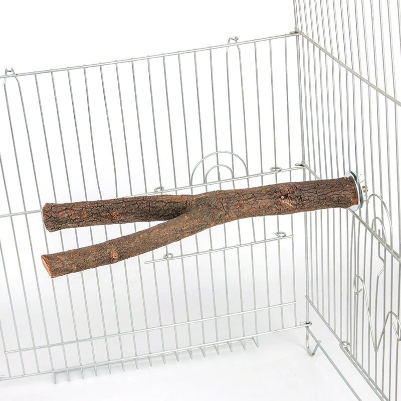 15/20/30cm Natural Wood Pet Parrot Raw Wood Fork Tree Branch Stand Rack Squirrel Bird Hamster Branch Perches Chew Toy StickD9091