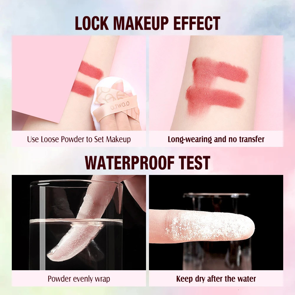 3 Color Loose Powder Hides Oil Pores Face Powder Blend Naturally Setting Powder Fix Lock Makeup Matte Finishing Powder 250224
