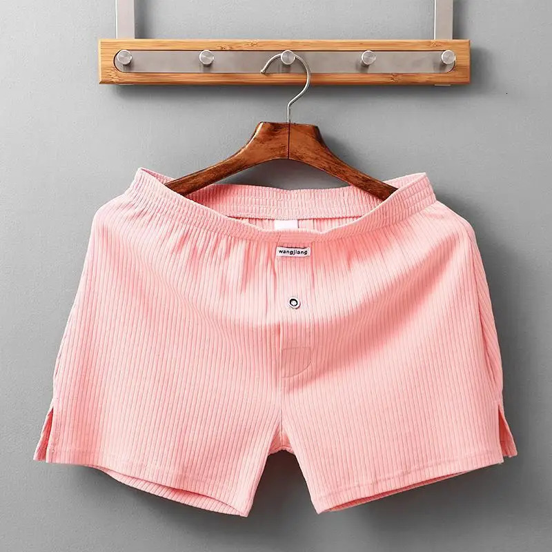 Mens Underwear Stretch Cotton Boxer Shorts Threaded Aro Pants Sleepwear Loungewear Shorts Boxers Male Underpants Panties 250303
