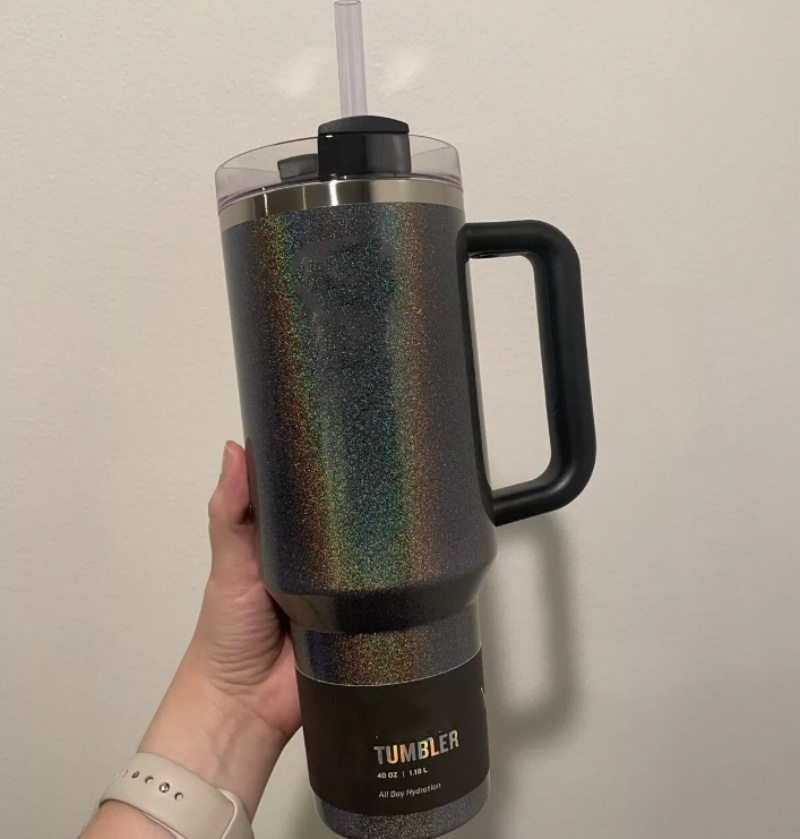 Stock US 14Oz 40Oz TUMBLER Love Fancy wer Christmas Limited Mug Valentines Day 2025 Ruby Red Sweet Hearts Gift Midnight Glitz Cups In Hand