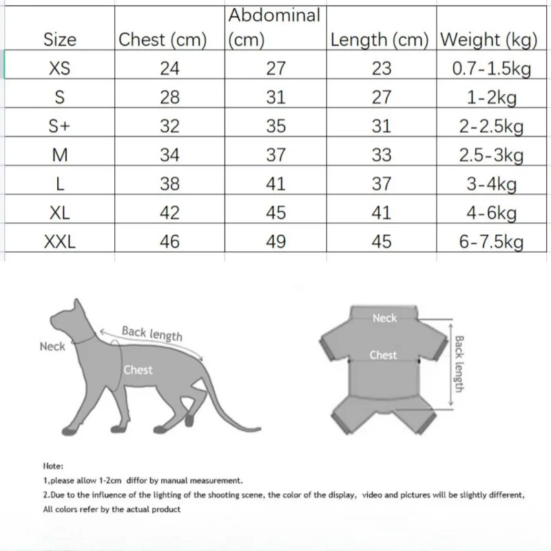 Sphnyx Clothes for Cat Thick Fleece Winter Warm Coat Long Sleeves Turtleneck Sweater for Kittens 4-legged Loungewear for Kittens