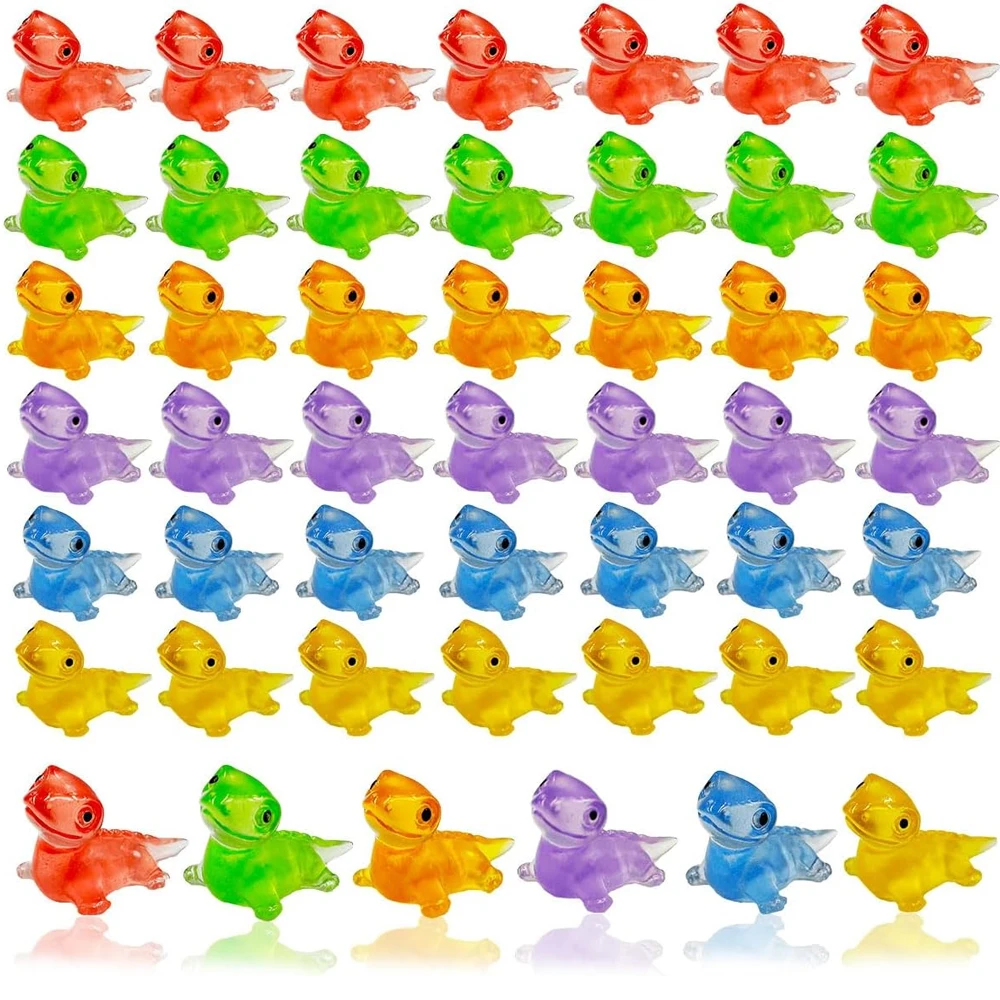 100pcs Cute Mini Resin Lizard Miniature, Glow in The Dark Tiny Animal Figures for Micro Landscape, Home DIY Craft Decoration