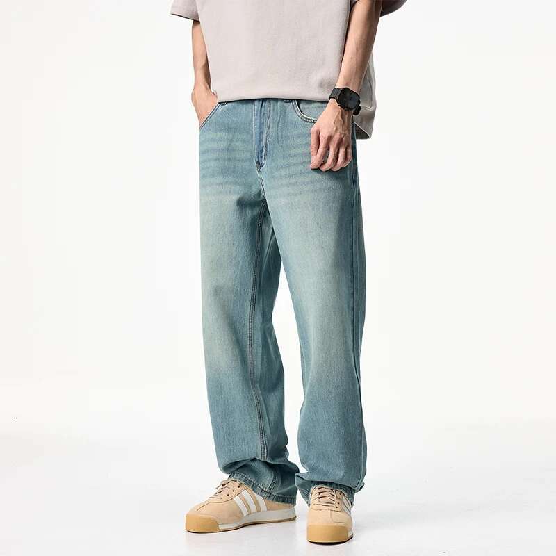 Spring-Summer Clanfit Trend-E Casual Slim Slicker Lyocell Basic All-Match Jeans