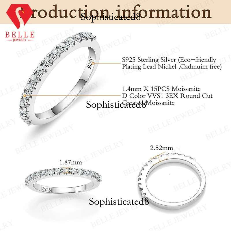 Moissanite D Color Sterg Sier Soild 14K 10K White Gold Bridal Set Jewelry Wedding Engagement Ring