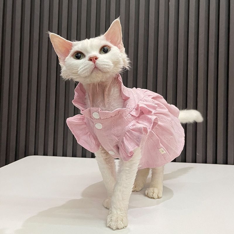 Sphinx Hairless Cat Clothing Summer Thin Pure Cotton Princess Skirt