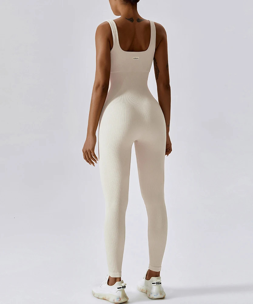 Women Bodysuit Jumpsuit All Season Romper Overalls Sportswear Fashion Streetwear Overalls One Piece Fitness Sports Bodysuits 250303