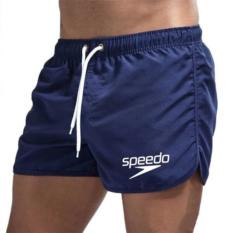 Summer Mens Shorts 2025 Beach Trunks Swim Gym Pants Quick Drying Swimming Homme Surf Ventilate Drawstring Fashion Casual DailyT250304